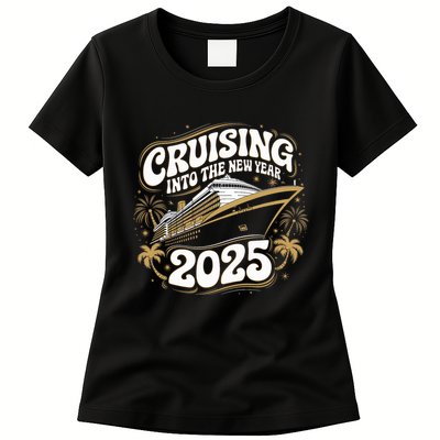 Cruising Into The New Year 2025 Family Matching Holiday Trip Womens T-Shirt