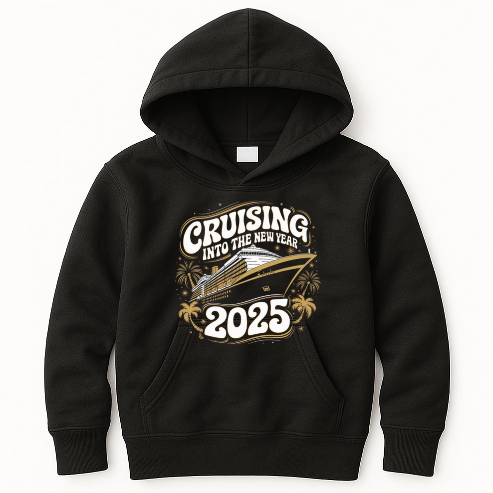 Cruising Into The New Year 2025 Family Matching Holiday Trip Kids Hoodie