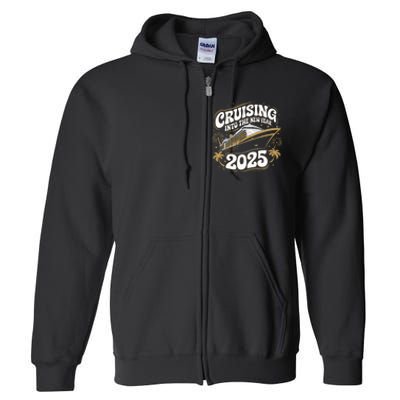 Cruising Into The New Year 2025 Family Matching Holiday Trip Full Zip Hoodie