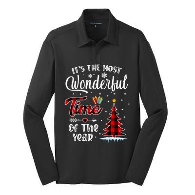 Christmas ItS The Most Wonderful Time Of The Year Gift Silk Touch Performance Long Sleeve Polo