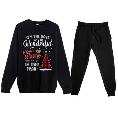 Christmas ItS The Most Wonderful Time Of The Year Gift Premium Crewneck Sweatsuit Set