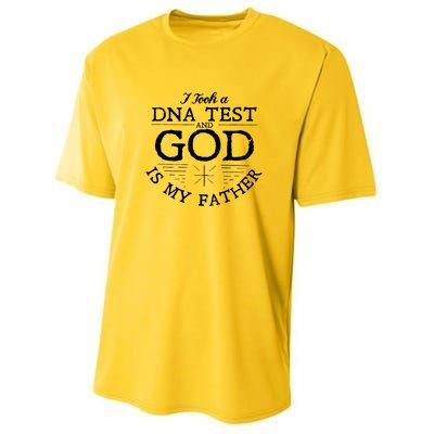 Christian I Took A DNA Test God Is My Father Youth Performance Sprint T-Shirt