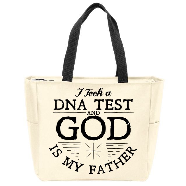 Christian I Took A DNA Test God Is My Father Zip Tote Bag