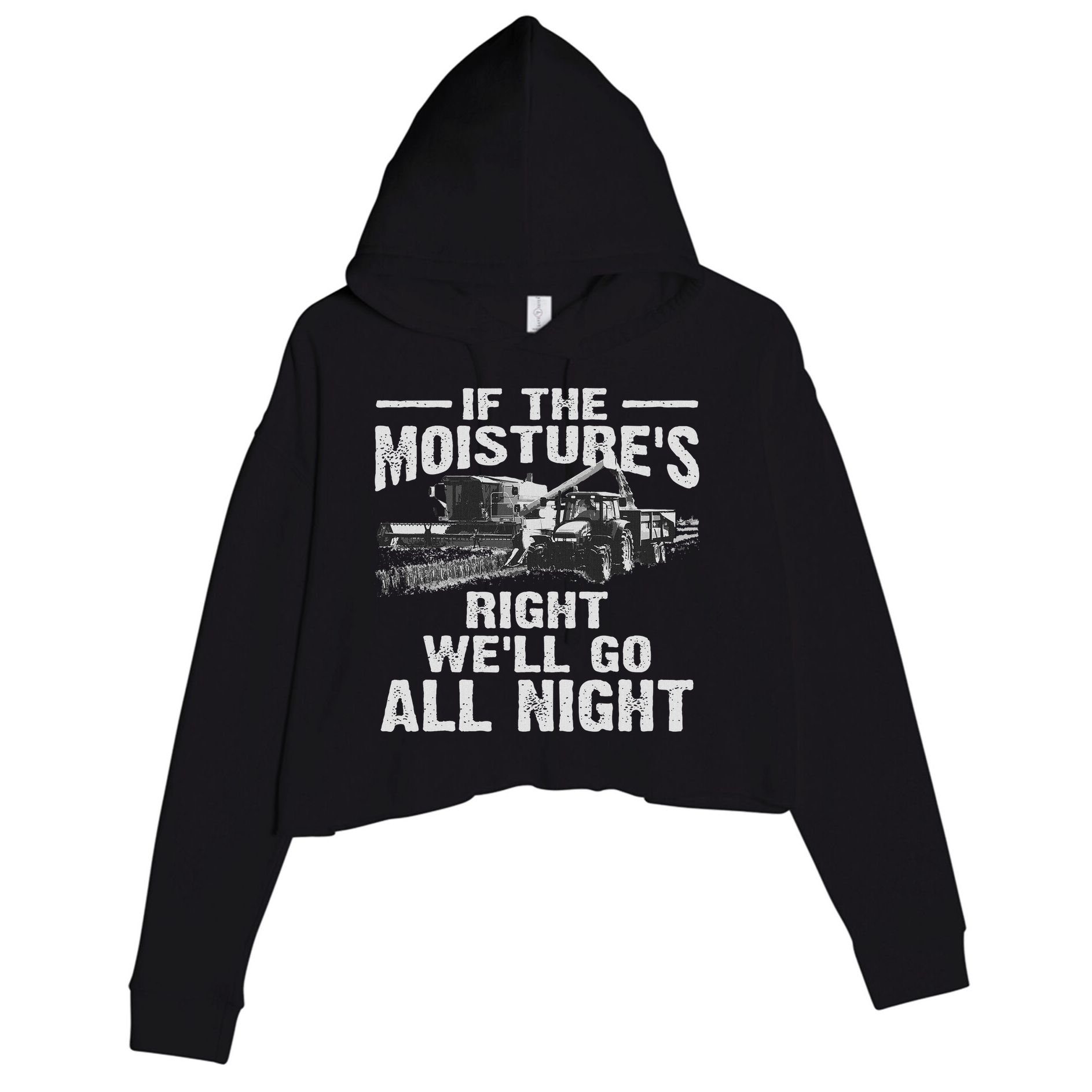 Cool If The Moisture's Right Farmer Gift Funny Farm Crop Fleece Hoodie
