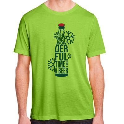 Christmas Its The Most Wonderful Time For A Beer Adult ChromaSoft Performance T-Shirt