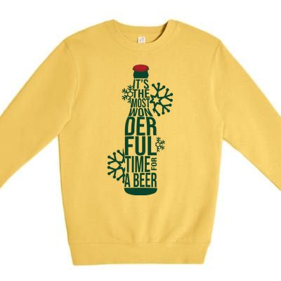 Christmas Its The Most Wonderful Time For A Beer Premium Crewneck Sweatshirt