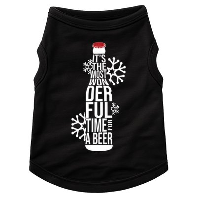 Christmas Its The Most Wonderful Time For A Beer Doggie Tank