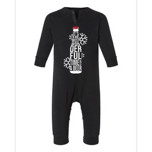 Christmas Its The Most Wonderful Time For A Beer Infant Fleece One Piece