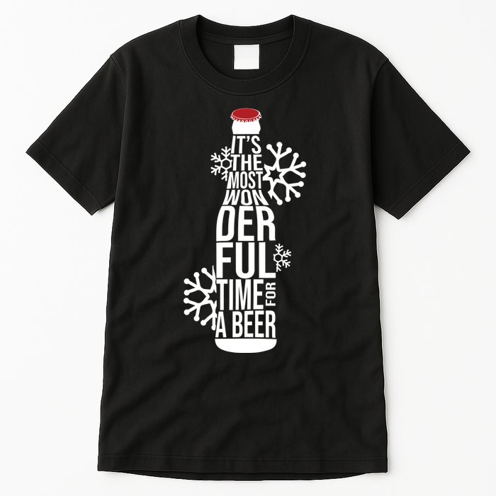 Christmas Its The Most Wonderful Time For A Beer Tall T-Shirt