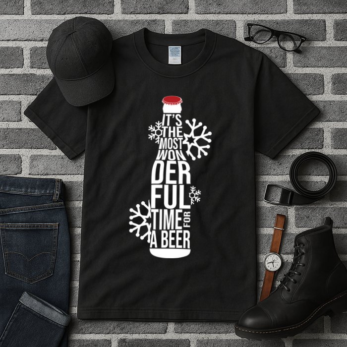 Christmas Its The Most Wonderful Time For A Beer Tall T-Shirt