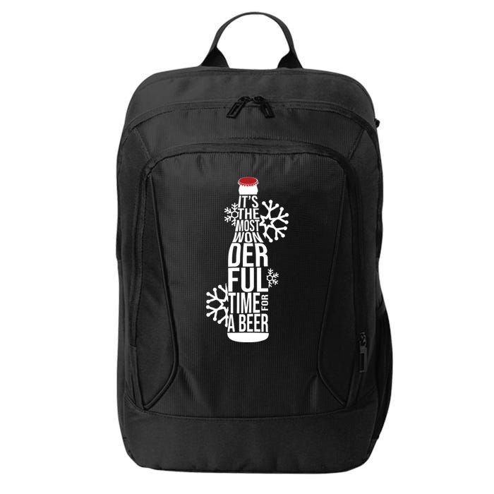 Christmas Its The Most Wonderful Time For A Beer City Backpack