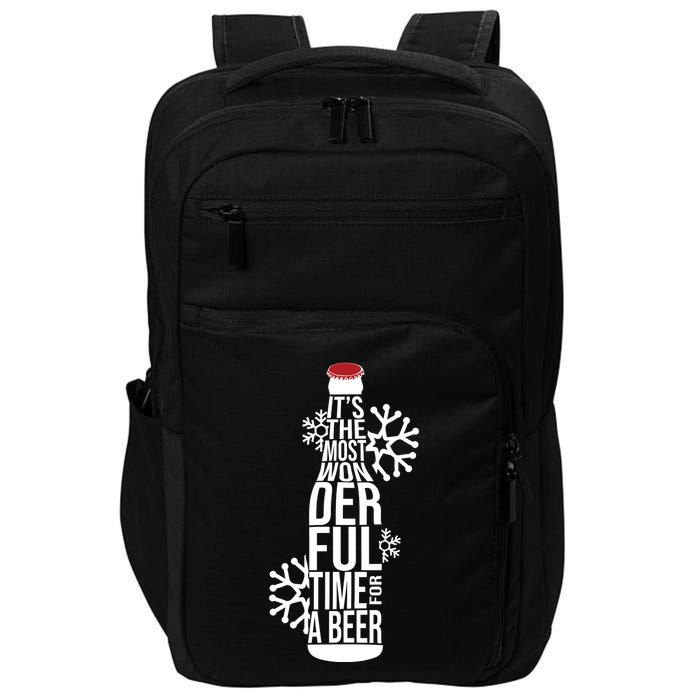Christmas Its The Most Wonderful Time For A Beer Impact Tech Backpack