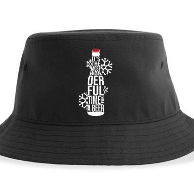 Christmas Its The Most Wonderful Time For A Beer Sustainable Bucket Hat