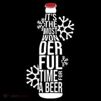 Christmas Its The Most Wonderful Time For A Beer Button