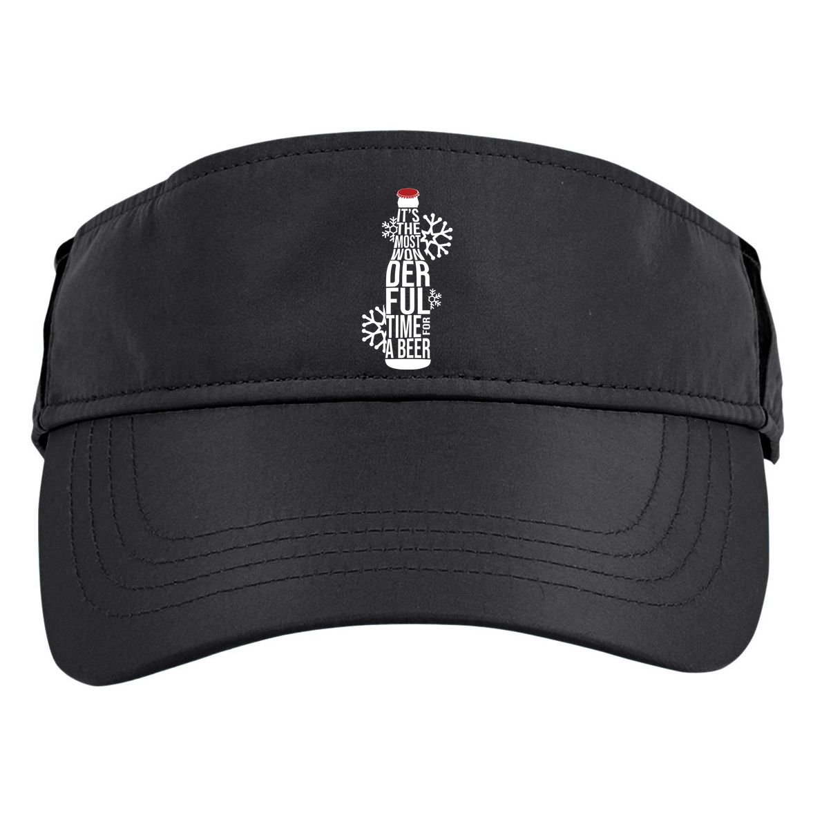 Christmas Its The Most Wonderful Time For A Beer Adult Drive Performance Visor