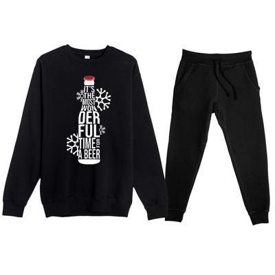 Christmas Its The Most Wonderful Time For A Beer Premium Crewneck Sweatsuit Set