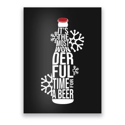 Christmas Its The Most Wonderful Time For A Beer Poster