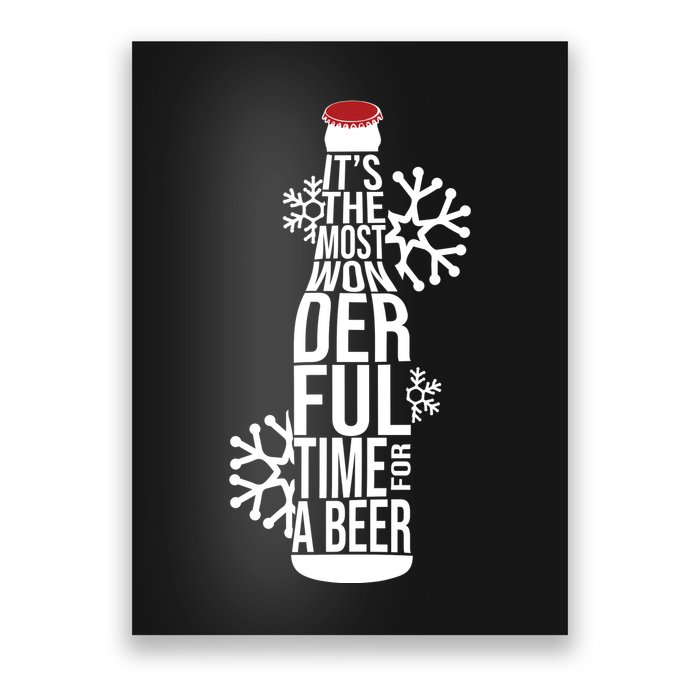 Christmas Its The Most Wonderful Time For A Beer Poster