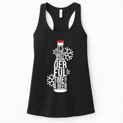 Christmas Its The Most Wonderful Time For A Beer Womens Tank Top
