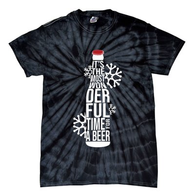 Christmas Its The Most Wonderful Time For A Beer Tie-Dye T-Shirt