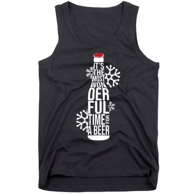 Christmas Its The Most Wonderful Time For A Beer Tank Top