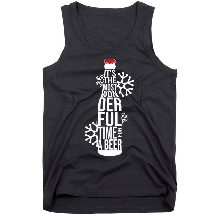 Christmas Its The Most Wonderful Time For A Beer Tank Top
