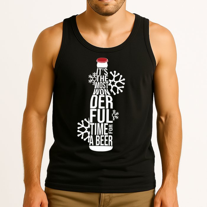 Christmas Its The Most Wonderful Time For A Beer Tank Top