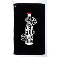 Christmas Its The Most Wonderful Time For A Beer Golf Towel