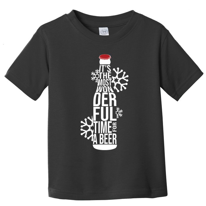 Christmas Its The Most Wonderful Time For A Beer Toddler T-Shirt