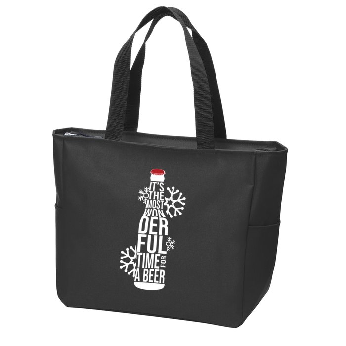 Christmas Its The Most Wonderful Time For A Beer Zip Tote Bag