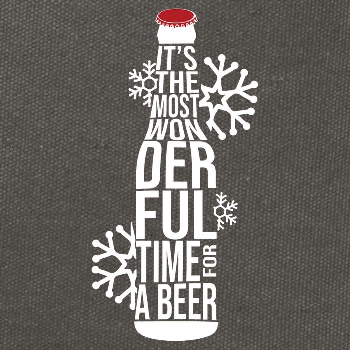 Christmas Its The Most Wonderful Time For A Beer Cotton Canvas Backpack