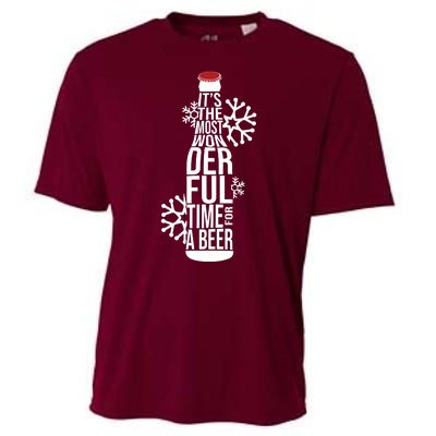 Christmas Its The Most Wonderful Time For A Beer Cooling Performance Crew T-Shirt