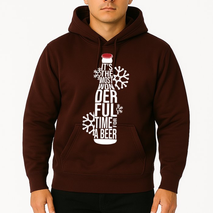 Christmas Its The Most Wonderful Time For A Beer Hoodie