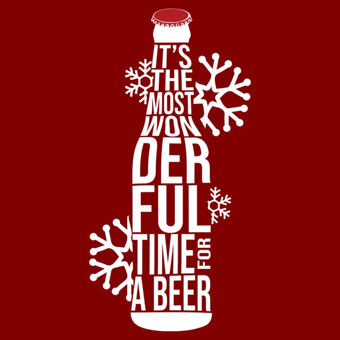 Christmas Its The Most Wonderful Time For A Beer Full-Length Apron With Pockets