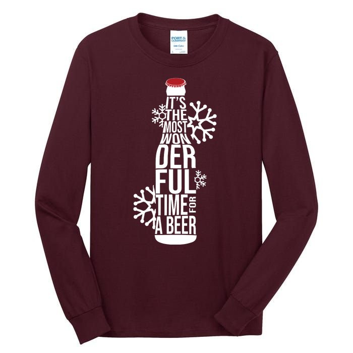 Christmas Its The Most Wonderful Time For A Beer Tall Long Sleeve T-Shirt