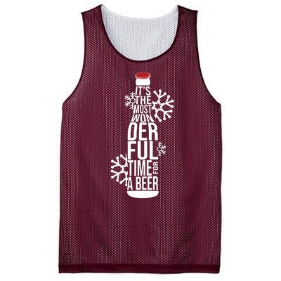 Christmas Its The Most Wonderful Time For A Beer Mesh Reversible Basketball Jersey Tank