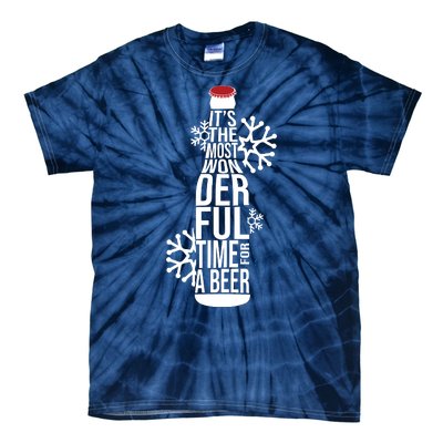 Christmas Its The Most Wonderful Time For A Beer Tie-Dye T-Shirt