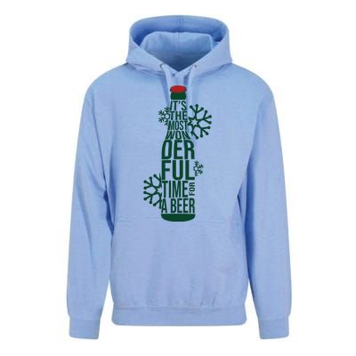 Christmas Its The Most Wonderful Time For A Beer Unisex Surf Hoodie