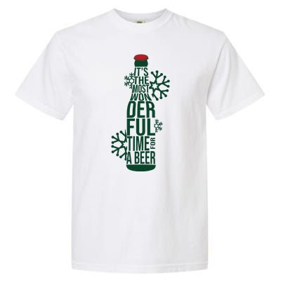 Christmas Its The Most Wonderful Time For A Beer Garment-Dyed Heavyweight T-Shirt