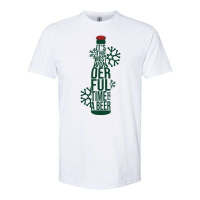 Christmas Its The Most Wonderful Time For A Beer Softstyle CVC T-Shirt