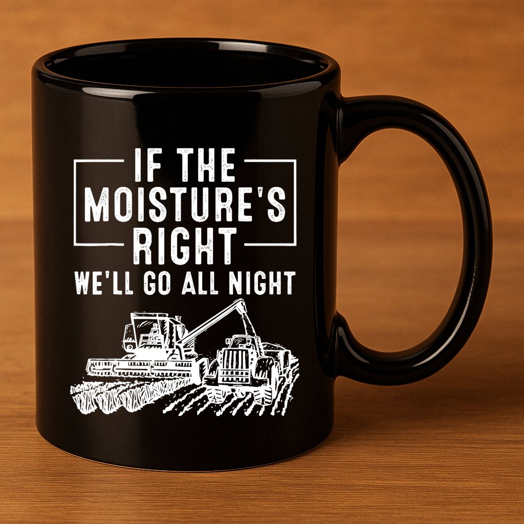 Cool If The MoistureS Right Farmer Gift Funny Farm 11oz C Handle Ceramic Mug