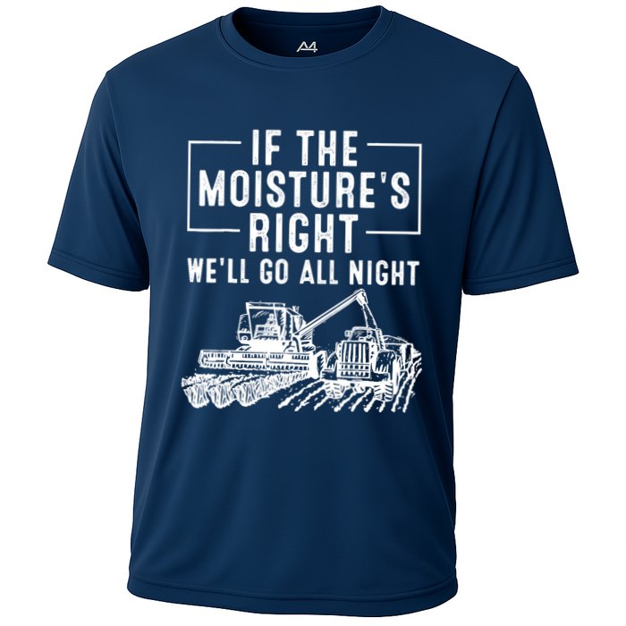 Cool If The MoistureS Right Farmer Gift Funny Farm Cooling Performance Crew T-Shirt