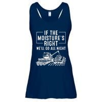 Cool If The MoistureS Right Farmer Gift Funny Farm Ladies Essential Flowy Tank