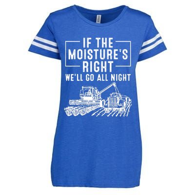 Cool If The MoistureS Right Farmer Gift Funny Farm Enza Ladies Jersey Football T-Shirt