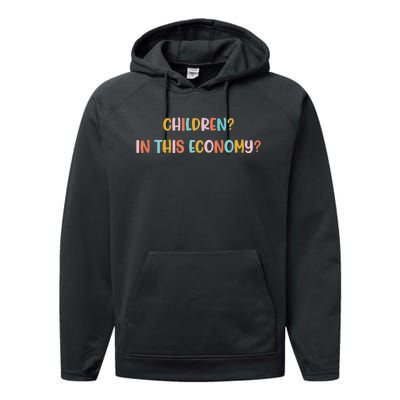 Children In This Economy Performance Fleece Hoodie