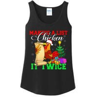 Chicken It Twice Funny Chicken Christmas Ugly Xmas Sweater Ladies Essential Tank