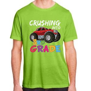 Crushing Into Third Grade Monster Truck Cute 3Rd Grade Gift Adult ChromaSoft Performance T-Shirt