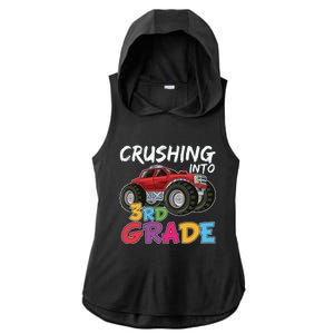 Crushing Into Third Grade Monster Truck Cute 3Rd Grade Gift Ladies PosiCharge Tri-Blend Wicking Draft Hoodie Tank