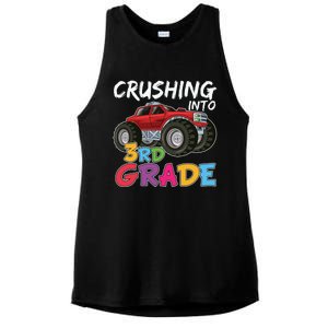 Crushing Into Third Grade Monster Truck Cute 3Rd Grade Gift Ladies PosiCharge Tri-Blend Wicking Tank