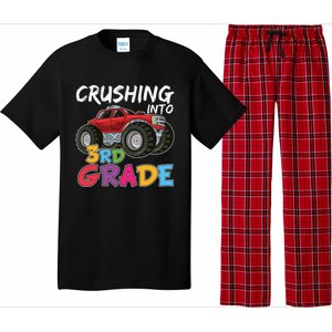 Crushing Into Third Grade Monster Truck Cute 3Rd Grade Gift Pajama Set